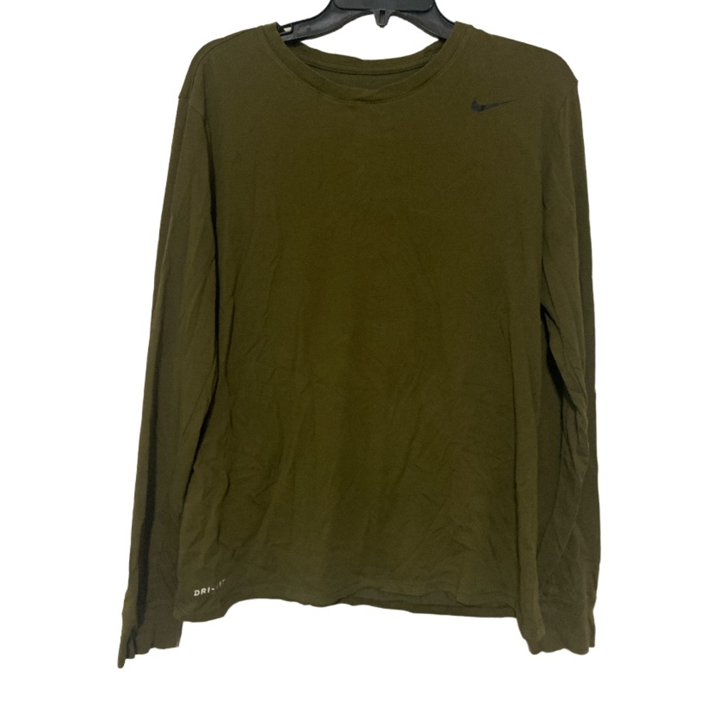 NIKE Women’s Forest Green LS Active Workout Running T-Shirt - Size L
